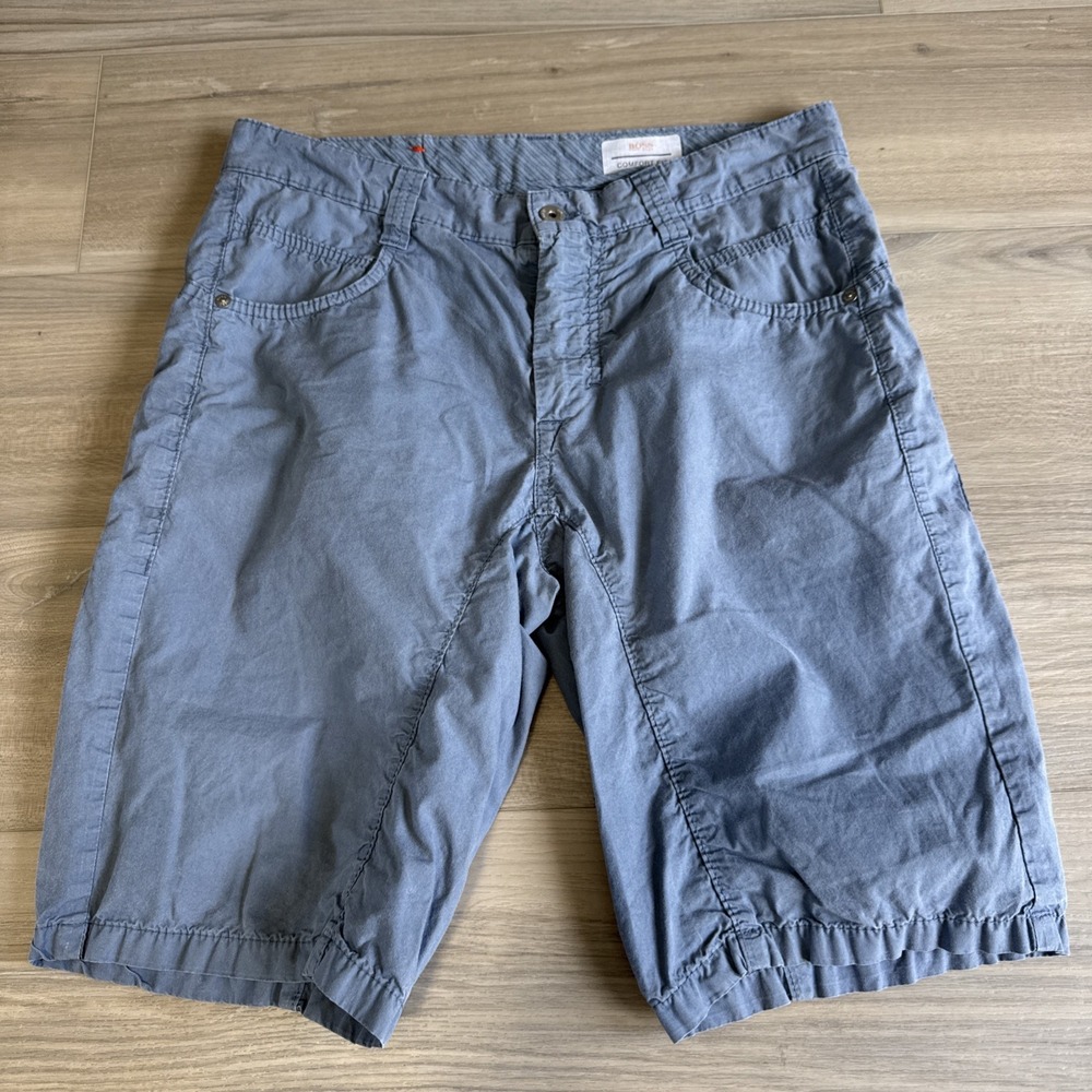 Hugo Boss Mens Chino Shorts Size‎ 32 Light Blue Y2K 2000s